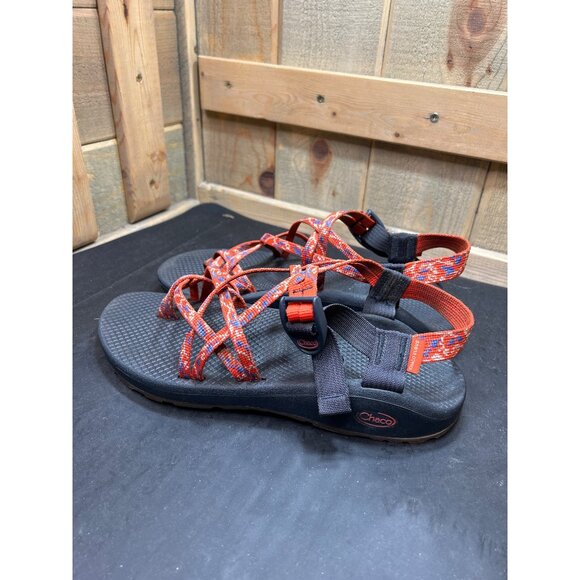Chaco Womens Z/Cloud Sandals Size 11 Red & Blue Adjustable Straps Outdoor - Picture 6 of 9
